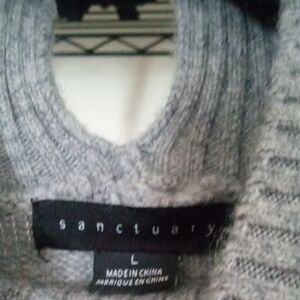 Sanctuary Women's Winter Sweater in Gray Size Large